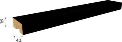 интерьерная рейка мдф stella бриона black edition 16*40*2700 (уп.8шт.)