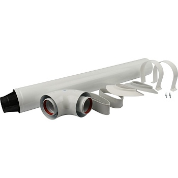 комплект коакс. дымохода 60/100 (baxi, hubert, vaillant, viesmann ) хомут в комплекте