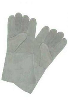 краги спилковые серые без подкладки (уп 60 шт)