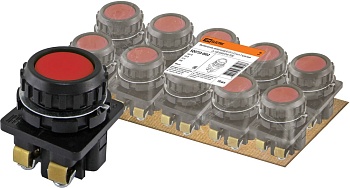 выключатель кнопочный ке 011-у2-исп.1 красный 2з 10a 660b ip40 tdm распродажа