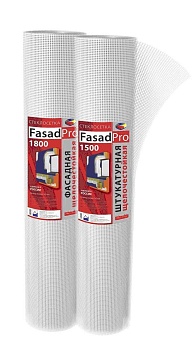 сетка стеклотканевая фасадная (рядовая) 4мм*6мм/5мм*5мм (1м*50м) fasadpro 1800.