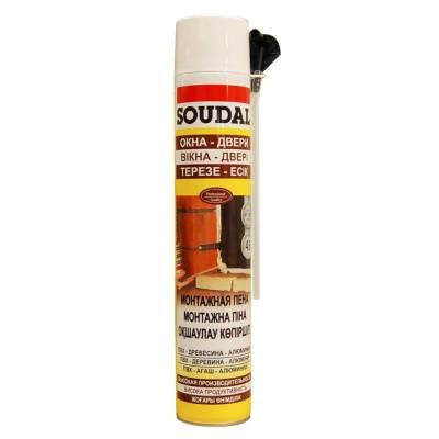 пена монтажная soudal 114093 1л/0,75мл (12 шт)