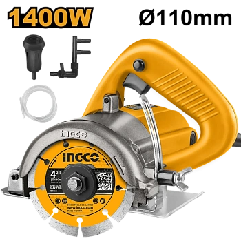 пила циркулярная сетевая ingco mc14008, 1400вт, 110мм