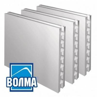 пазогребневая плита обычная волма 667*500*80 (пустотелая)(30)