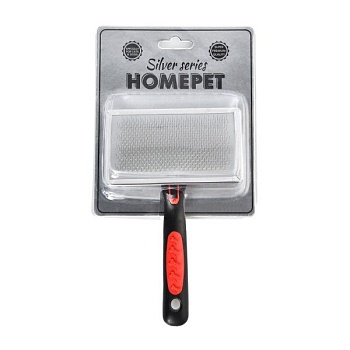 homepet silver series 18 см х 11,3 см размер xl пуходерка металлическая