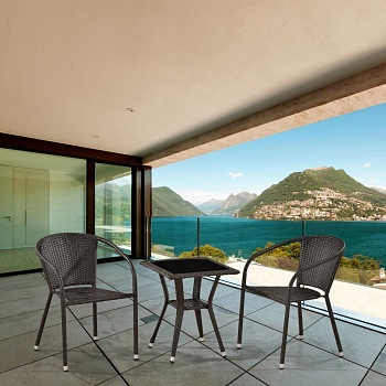 комплект мебели из иск. ротанга t25c/y137c-w85 latte (2+1)