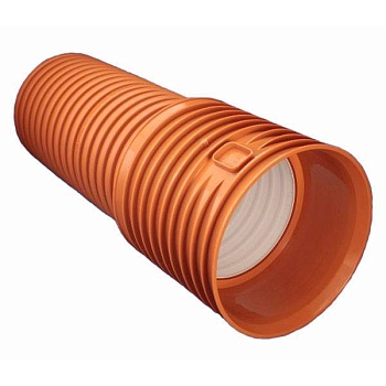 труба 2-х слойная гофрированная sn8 230/200x6000 с кольцом