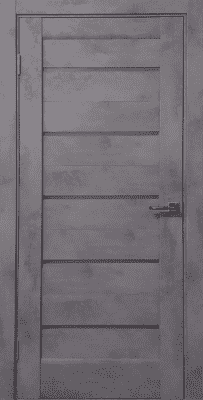 дверное полотно "анкона" до-80 бетон темный эко шпон (овал) хит