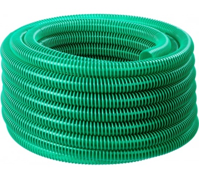 шланг напорно-всасывающий со спиралью пвх, 3 атм, 38мм х 15м зубр
