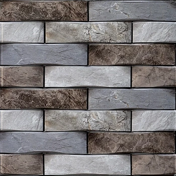 панель 3d pvc самоклеящаяся 300*300*5 мм плетенка микс jm-wp545