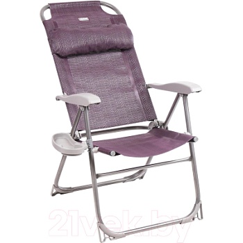 кресло -шезлонг с полкой кш2 арт.кш2/1 серый баклажановый, без м/э