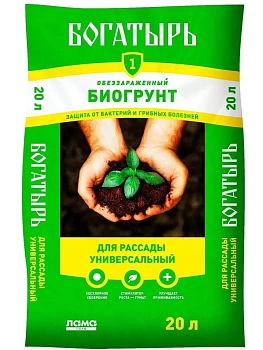 биогрунт богатырь "для рассады универсальный" 20 л