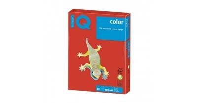 бумага iq color 500 л. 80 г/м2 а4 интенсив кораллово-красный 176554