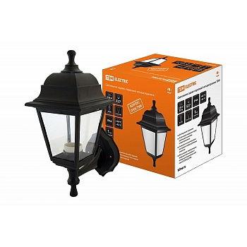 садово-парковый светильник эра нбу 04-60-001 бронза 4 гранный настенный ip44 е27 max60вт