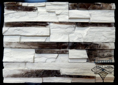 камень сланец «скала» №1 белый ss-01b в уп. 0,5 м2