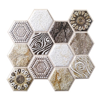 панель 3d pvc самоклеящаяся 280*300*5 мм соты африка jm-wp544 распродажа