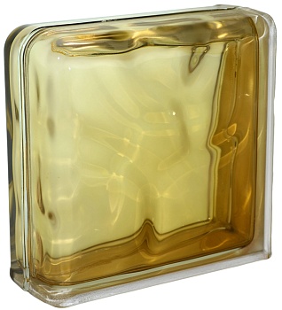 стеклоблок окрашенный в массе волна бронзовый 190х190х80 мм распродажа