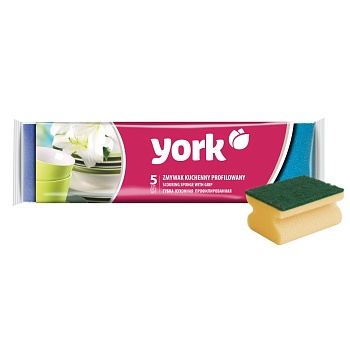 губка кухонная york профилированная 5 шт.