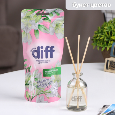 диффузор ароматический aroma diff, 50 мл, букет цветов 7142167