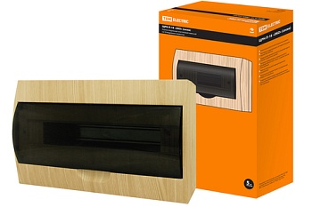 бокс щрh-п-18 модулей навесной пластик ip40 "эко" (сосна) tdm sq0901-0017