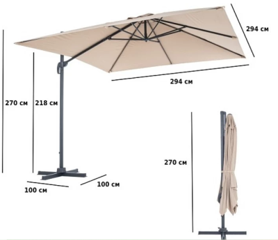 зонт садовый green glade 2003 светло-коричневый