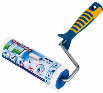 валик 180, d8mm, профи велюр белый, 2х ручка