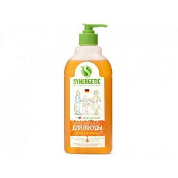 средство для мытья посуды "синергетик" апельсин 0,5л (флиптоп)/25