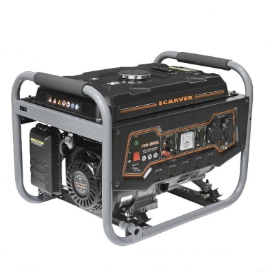генератор бензиновый carver ppg-2500a (lt-168, 2,1/2,3квт,220в,бак 15л)обмотка алюмин.