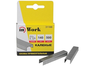 скобы прямоугольные каленые, тип 140, 10 мм, 500 шт.