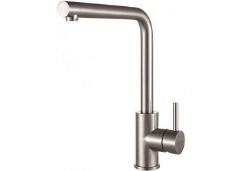 af211-41s aquanet steel, смеситель для кухни, сталь, сатин (228450)