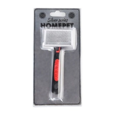 homepet silver series 14 см х 6,3 см размер s пуходерка металлическая