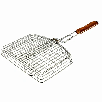 решетка гриль 305х235х55мм объемная хромир. camping// palisad