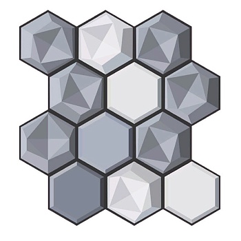 панель 3d pvc самоклеящаяся 280*300*5 мм соты кристалл jf-2808 распродажа