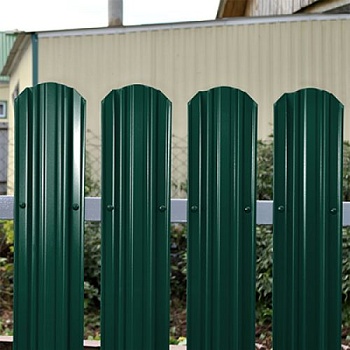 евроштакетник п-обр 1,5 м зел двухстор. 109 (0,35мм)