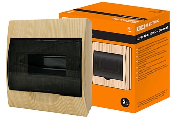 бокс щрh-п-8 модулей навесной пластик ip40 "эко" (сосна) tdm sq0901-0014