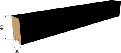 интерьерная рейка мдф stella ривьера black edition 40*30*2700 (уп.4 шт.)