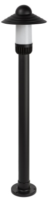 садово-парковый светильник эра нту 01-60-010 поллар черный ip54 е27 max60вт h1060мм распродажа