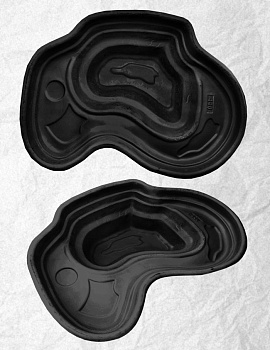 декоративный садовый пруд №4 черный