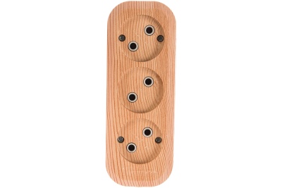 колодка розеточная 3 гнезда 2п б/з 10а 250в "эко"(сосна) tdm sq1806-0047