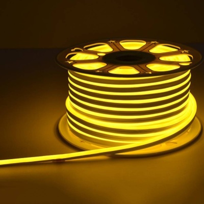 лента "гибкий неон" широкий gls-2835-120-9.6-220-bnl-ip67-y желтый (катушка 50м) general распродажа