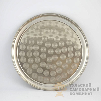 поднос круглый 35 см, никель
