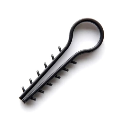 дюпель-хомут для крепления кабеля "елочка" круглый (черный), дх-ел-к-ч полиамид р/диам д10